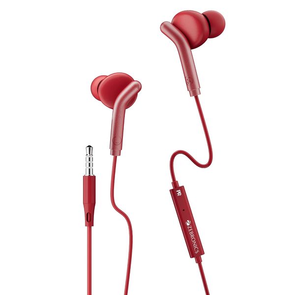 Buy ZEBRONICS ZEB-BRO Wired Headset  (Red, In the Ear) on EMI