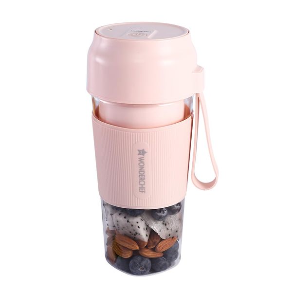 Buy Wonderchef Plastic Nutri-Cup Portable Blender | Usb Charging | Smoothie Maker | Ss Blades | Battery Operated Rechargeable Blender | 300Ml | Compact Size | Pink, In Built Jar, 120 Watts on EMI