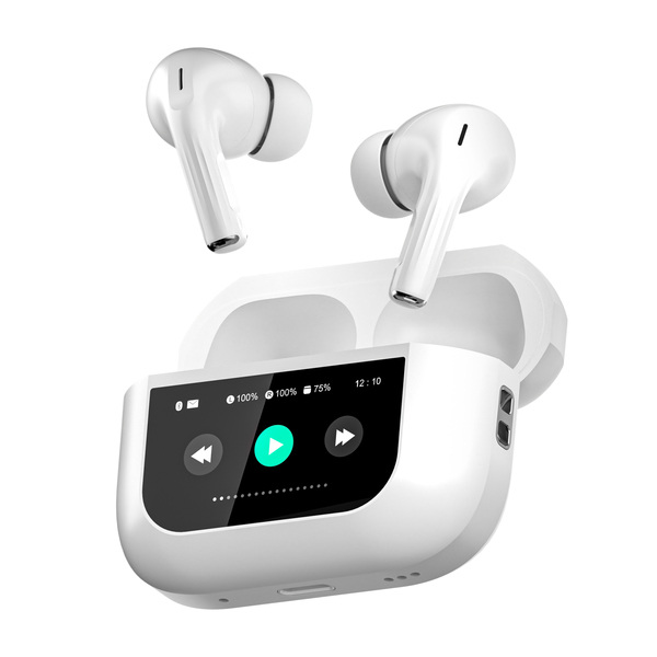 Buy Hammer Screen Tws Bluetooth Earbuds With Anc & On Case Display (White) on EMI