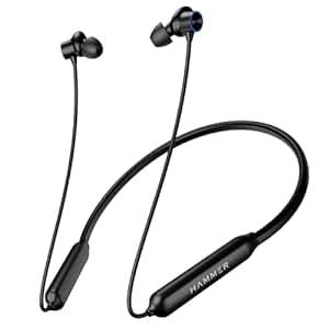 Buy Hammer Splendor In Ear Bluetooth Neckband With Magnetic Earbuds, Deep Bass, Built-In Mic, Upto 18 Hrs Playtime, Bt 5.2, Micro Usb Charging Port (Black) on EMI