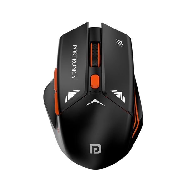 Buy Portronics Vader Pro Wireless Gaming Mouse with 2.4 GHz Receiver, 6 Buttons, Thumb Support, High-Precision Tracking, Ergonomic Comfort, Adjustable Optical DPI for Laptop, PC, Mac (Midnight Black) on EMI