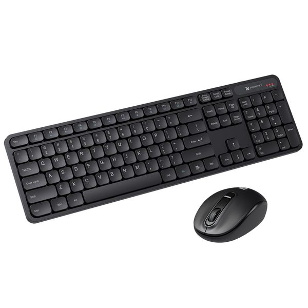 Buy Portronics Key8 Combo Wireless Keyboard and Mouse Set with 2.4 GHz Wireless, Large Keycaps, 104 Keys, Adjustable Mouse Sensitivity, 12 Multimedia Hotkeys, USB Receiver for PC, Laptop, Mac (Black) on EMI