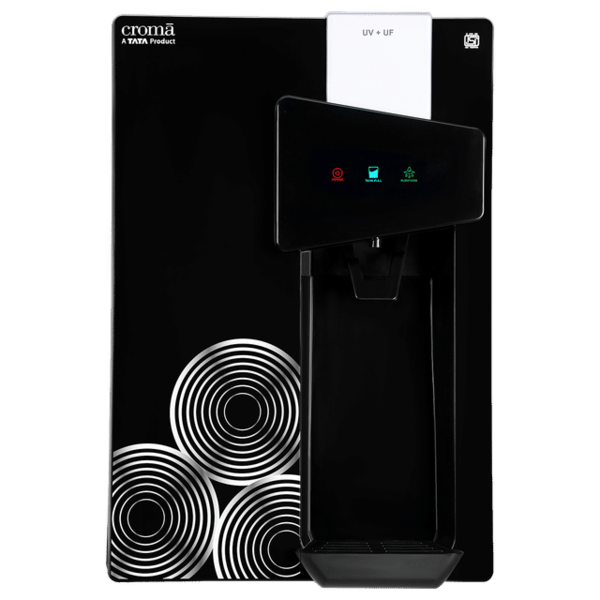 Buy Croma 8.5L UV + UF Water Purifier with Zero Chemical and Zero Wastage (Black) on EMI