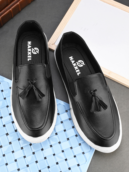 Buy Hakkel Men's Casual Shoes(BLACK) on EMI