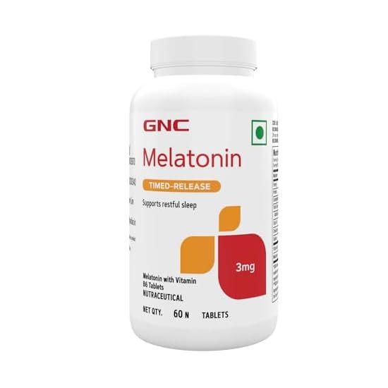 Buy GNC Melatonin Timed Release With Vitamin B6 | Maintains Healthy Sleep Cycle | Ensures Undisturbed Sleep | Improves Mood | Helps in Relaxation | Formulated in USA | 3mg Per Serving | 60 Tablets on EMI