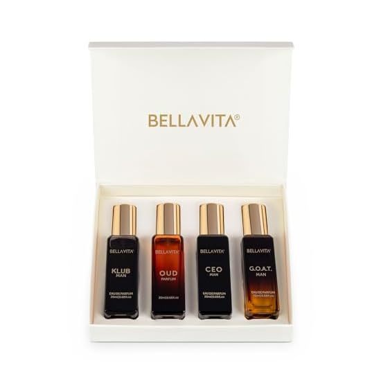 Buy Bella Vita Luxury Man Perfume Gift Set 4 x 20 ml for Men with KLUB, OUD, CEO, G.O.A.T Perfume | Woody, Citrusy Long Lasting EDP Fragrance Scent on EMI