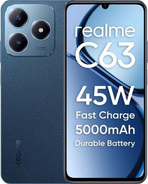 Buy Realme C63 (Leather Blue, 128 GB)  (4 GB RAM) on EMI