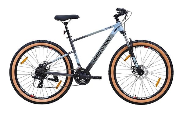 Buy Hero Enzo 26T Mountain Geared Bicycle for Mens | 21 Speed | Dual Color Combination | Frame:17.5 Inches | Ideal for Mens (Blue-Grey) on EMI