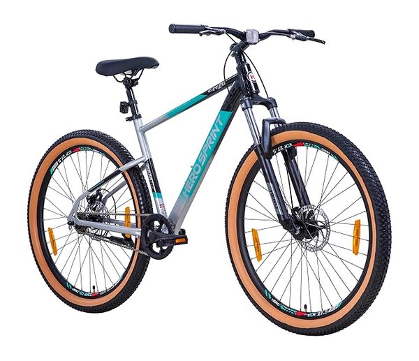 Buy Hero Enzo 27.5T Mountain Bicycle for Mens | Single Speed | Dual Color Combination | Frame:18 Inches | Ideal for Mens (Black-Grey) on EMI