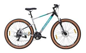 Buy Hero Enzo 27.5T Mountain Geared Bicycle for Mens | 21 Speed | Dual Color Combination | Frame:18 Inches | Ideal for Mens (Black-Grey) on EMI