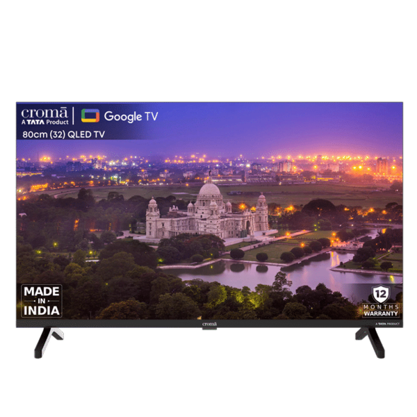 Buy Croma 32 inch HD Ready QLED Smart Google TV with Dolby Audio (2024 model) on EMI