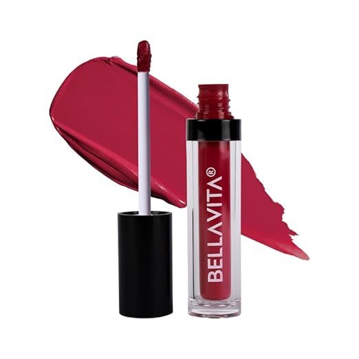 Buy BellaVita Kiss-Proof Liquid Lipstick, Intense Moisturisation, 18-hr Stay, Ultra Matte Finish, Cherry Pop, 4.5 ml on EMI