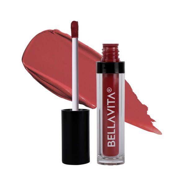 Buy BellaVita Kiss-Proof Liquid Lipstick, Intense Moisturisation, 18-hr Stay, Ultra Matte Finish, Naughty Nude, 4.5 ml on EMI