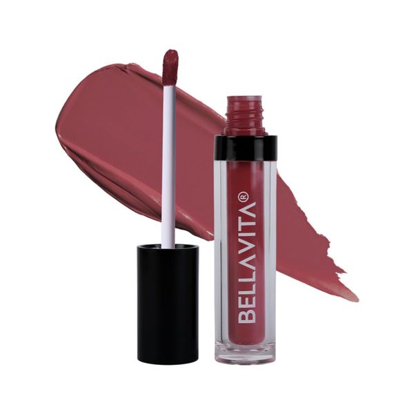 Buy BellaVita Kiss-Proof Liquid Lipstick, Intense Moisturisation, 18-hr Stay, Ultra Matte Finish, Dusty Nude, 4.5 ml on EMI