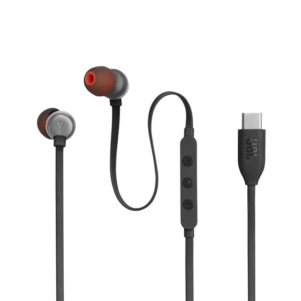 Buy JBL Tune 310 Wired in-Ear Type C Headphones, Hi-Res Audio with Digital-to-Analog Converter, 3-Button EQ Preset Remote with Microphone, Tangle-Free Flat Cable, Compatible with USB-C Devices (Red) on EMI