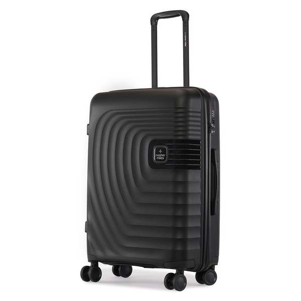 Buy Nasher Miles Boston Hard-Sided Polypropylene Check-in Luggage Black 24 inch |65cm Trolley Bag Suitcase on EMI