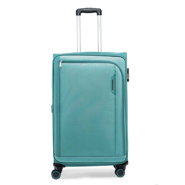 Buy Nasher Miles Dallas Expander Soft-Sided Polyester Check-in Luggage Cyan 28 inch |75cm Trolley Bag on EMI