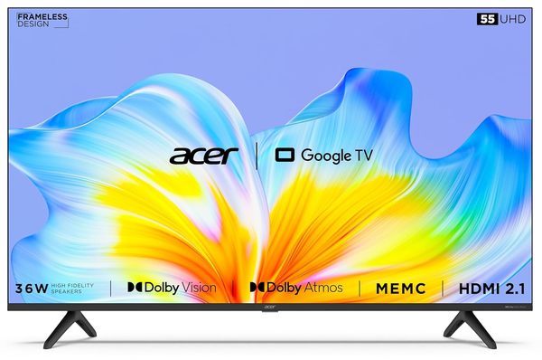 Buy Acer 139 cm (55 inches) Advanced I Series 4K Ultra HD Smart LED Google TV AR55GR2851UDFL (Black) on EMI