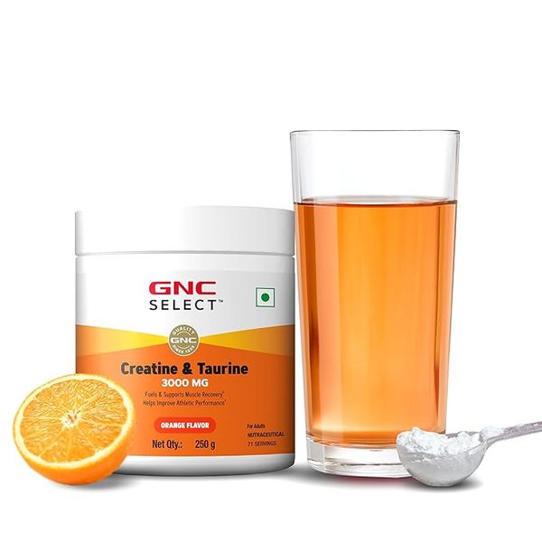 Buy GNC Pro Performance Pure Creatine Monohydrate & Taurine | 250 gm | Orange on EMI