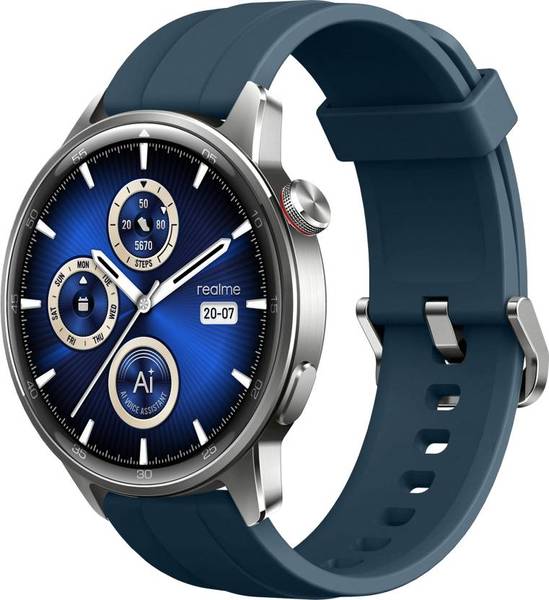 Buy Realme Watch S2, 1.43" AMOLED Display, Super AI Engine & upto 20 days battery Smartwatch(Silver Strap, One Size) on EMI