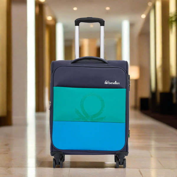 Buy United Colors Of Benetton Archimedes Soft Luggage  (Navy / Green) on EMI
