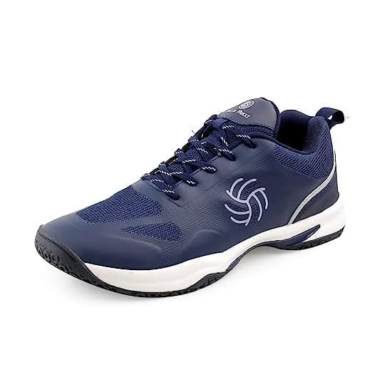 Buy Bacca Bucci Men's Smashtrek All Court Badminton Shoes With Memory Padded Insocks And Arch Support (Navy) on EMI