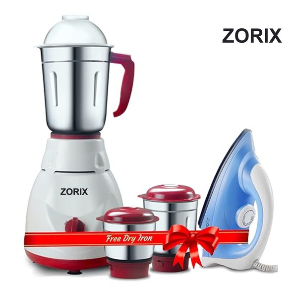 Buy ZORIX MIXER GRINDER 3 JAR 700W & IRON 750W on EMI