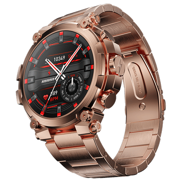 Buy Fire-Boltt Dominian Bluetooth Calling Smartwatch with Robust Stainless Steel Body, Rose Dawn on EMI