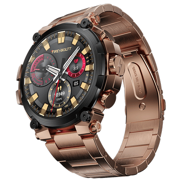 Buy Fire-Boltt Dominian Bluetooth Calling Smartwatch with Robust Stainless Steel Body, Twilight Copper on EMI