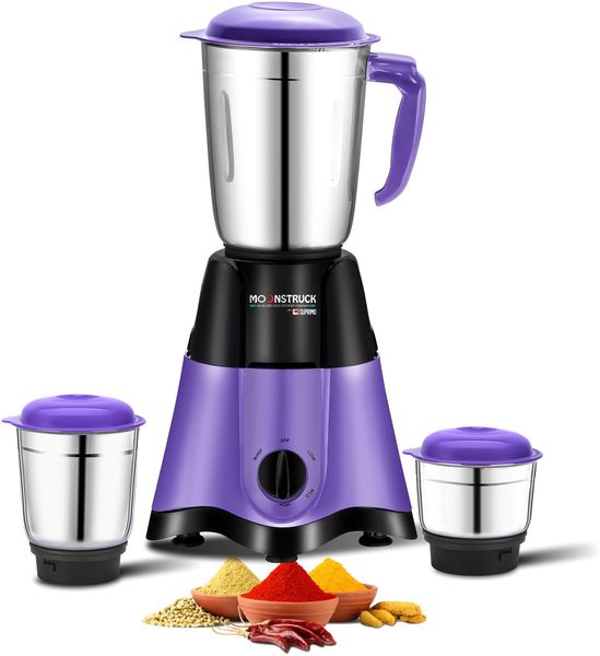 Buy Moonstruck By Suprimo 750 Watt Mixer Grinder 3 Jars, Purple on EMI