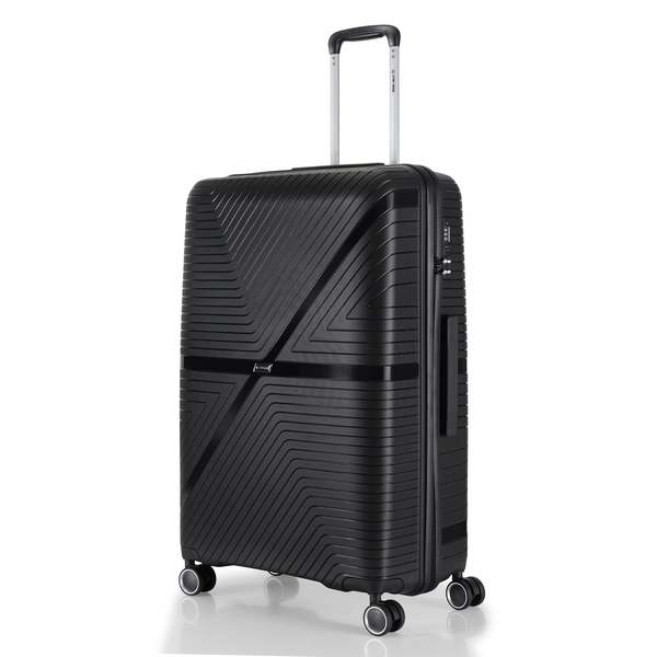 Buy Stony Brook by Nasher Miles Axis Hard-Sided Polypropylene Check-in Luggage Black 28 inch |75cm Trolley Bag on EMI