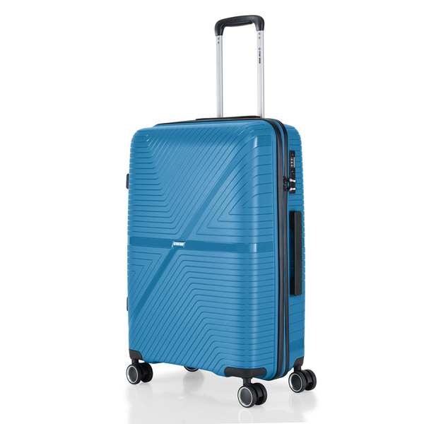 Buy Stony Brook by Nasher Miles Axis Hard-Sided Polypropylene Check-in Luggage Teal 24 inch |65cm Trolley Bag on EMI