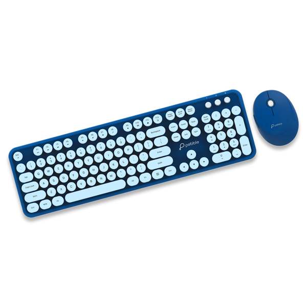 Buy Pebble Digit002 Bluetooth Keyboard and Mouse Blue on EMI