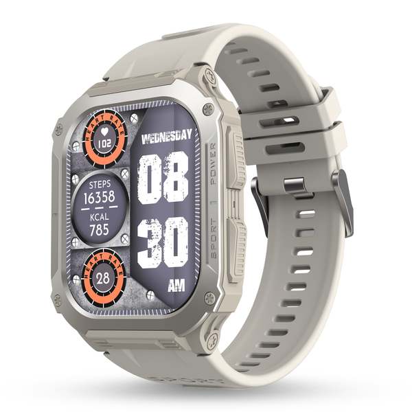 Buy Pebble Bravo - Dare Edition Bluetooth Calling Smart Watch with 1.99 Inch Full Touch Display, Military Grey on EMI