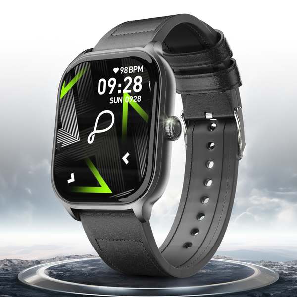 Buy Pebble Edge Bluetooth Calling Smart Watch with 2.01 Inch Full Touch Display, Onyx-Black on EMI