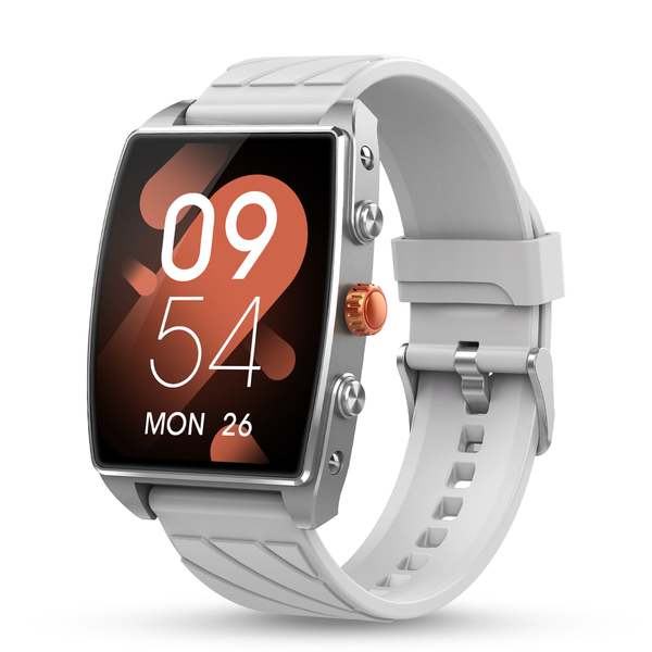 Buy Pebble Mega Bluetooth Calling Smart Watch with 2.06 Inch Full Touch Display, Moonlight Grey on EMI