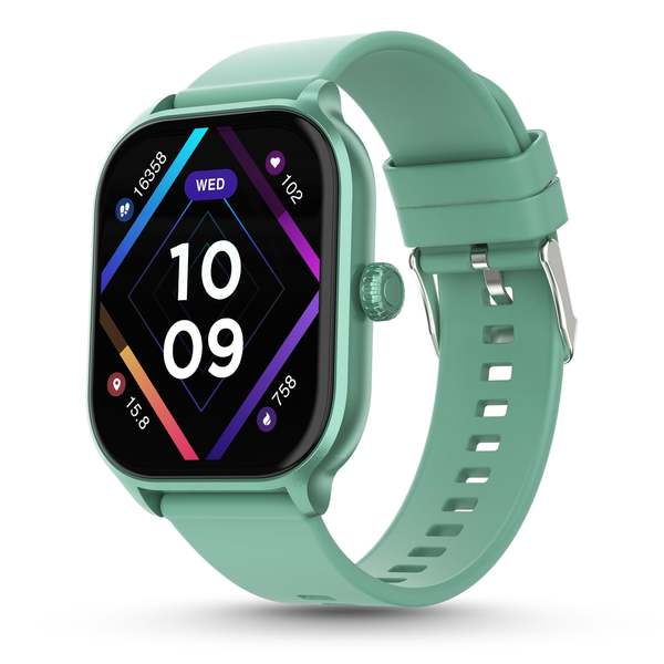 Buy Pebble Neo Bluetooth Calling Smart Watch with 1.99 Inch Full Touch Display, Green on EMI