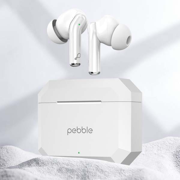 Buy Pebble Glory Buds Truly Wireless Earbuds with Active Noice Cancellation and Upto 20 Hours Playtime, White on EMI