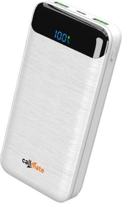 Buy Callmate 20000 mAh 23 W Power Bank (White, Lithium Polymer, Fast Charging, Power Delivery 3.0, Quick Charge 3.0 for Laptop, Mobile) on EMI