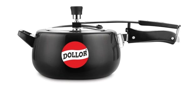 Buy Dollor Handi Black Inner Lid 5.5 Litre Steel Lid Induction Bottom Pressure Cooker on EMI