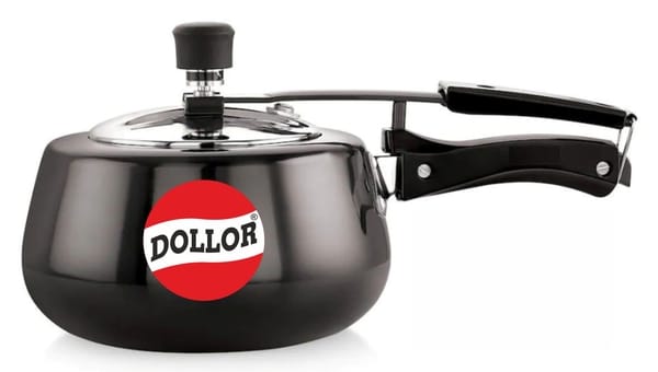 Buy Dollor Handi Black Inner Lid 3 Litre Steel Lid Pressure Cooker on EMI