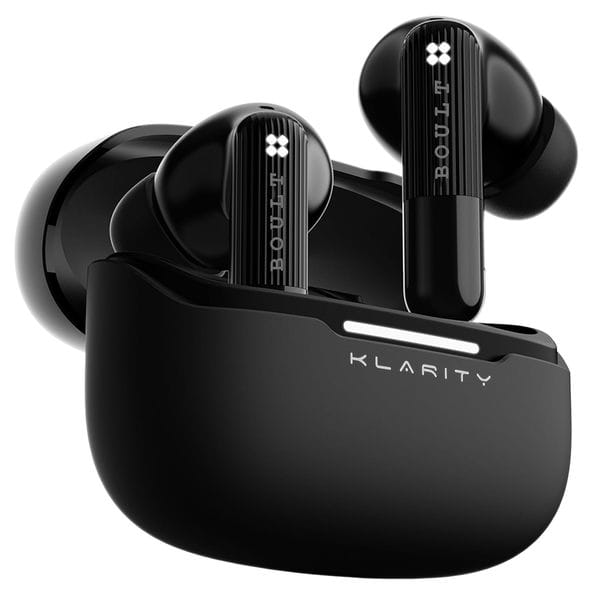 GOBOULT Klarity 3, 6-Mic Hybrid ANC (Upto 50dB) in Ear Earbuds, Spatial Audio, Dual Device Pairing, 50H Battery, Wind Noise Reduction 6 Mic Calling, 13mm Bass Driver TWS (Obsidian Black)