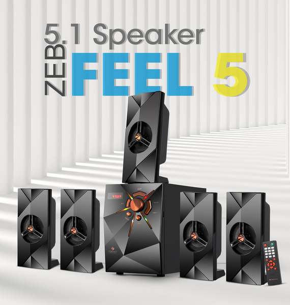 Buy Zebronics Zeb-Feel 5.1 Bluetooth Speaker With Fm, Usb, Sdcard Slot And Remote on EMI