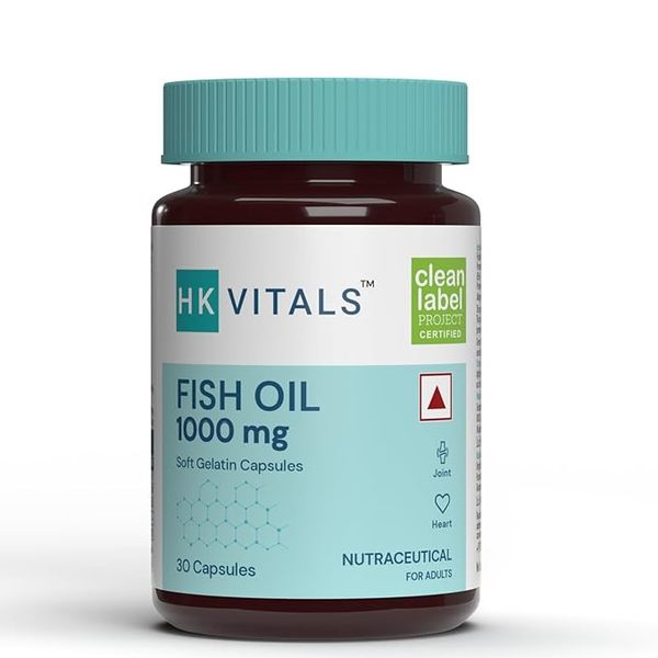 Buy HK Vitals Fish Oil Capsule For Men And Women (1000mg Omega 3 with 180 mg EPA & 120 mg DHA), for Brain, Heart, Eyes, and Joints Health, 30 Omega 3 Fish Oil Capsules on EMI