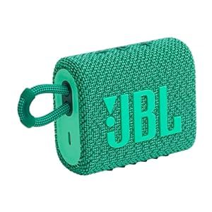 Buy Jbl Go 3 Eco With Eco-Friendly Recycled Materials And Packaging, Wireless Portable Bluetooth Speaker, Pro Sound, Vibrant Colors With Rugged Fabric Design, Waterproof, Type C (Without Mic, Green) on EMI