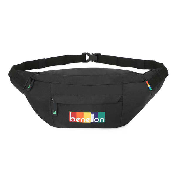 Buy United Colors Of Benetton Trellis Waist Pouch (Black) on EMI