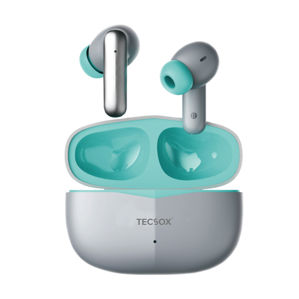 Buy Tecsox Pro 4 Truly Wireless in Ear Earbuds with 30H Playtime,ENC Mic, 45ms Low Latency, 13mm Bass Drivers, Type-C Fast Charging, Made in India, Touch Controls, IPX5 ear buds TWS (Grey) on EMI