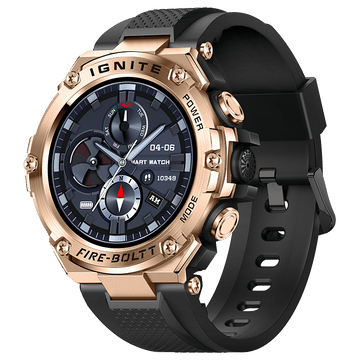 Buy Fire-Boltt Assault Bluetooth Calling Smart Watch, 1.5 inches Display, Inbuilt compass, 150+ sports modes, Intelligent Reminders, 600mAh Battery (Gold Black) on EMI