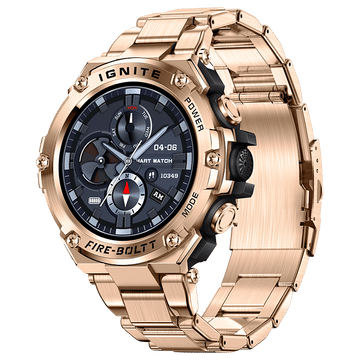 Buy Fire-Boltt Assault Bluetooth Calling Smart Watch, 1.5 inches Display, Inbuilt compass, 150+ sports modes, Intelligent Reminders, 600mAh Battery (Gold Steel) on EMI