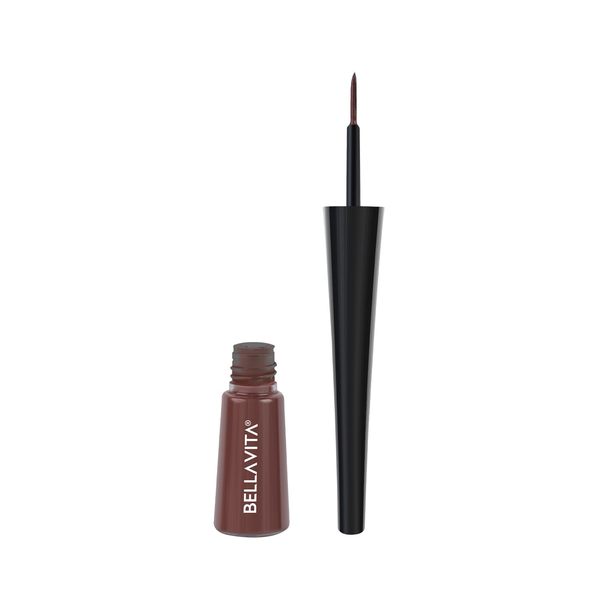 Buy BELLAVITAIntense Drama Waterproof Eyeliner, Brown, Matte Finish, Smudge-Proof, Fast-Drying, Felt Tip Applicator, Enriched with Biotin, 3.5 ml on EMI